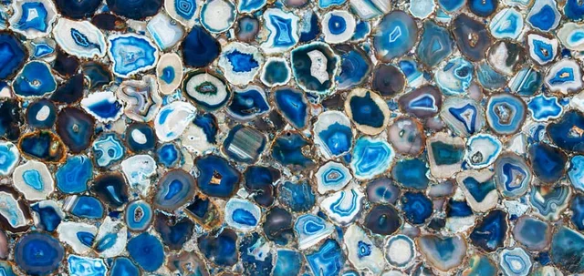 Blue Agate semi-precious stone